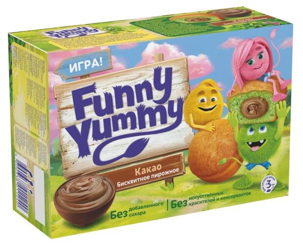 

Пирожное бисквитное Фанни Ямми с шоколадной начинкой 100 г