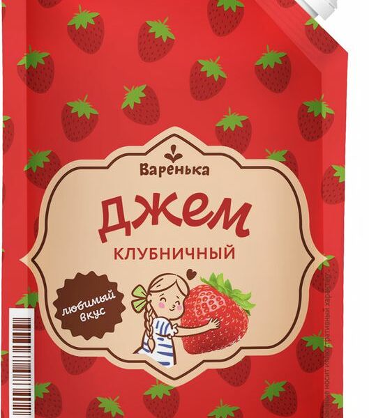 Джем Варенька Клубничный нестерилизованный 300 г