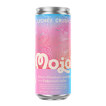 Напиток газированный Mojobotanica Lychee Crush Личи-Грейпфрут сокосодержащий 0.33л, Россия