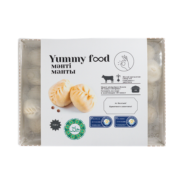 Мини-манты Yummy Food с говядиной и джусаем замороженные 750 г
