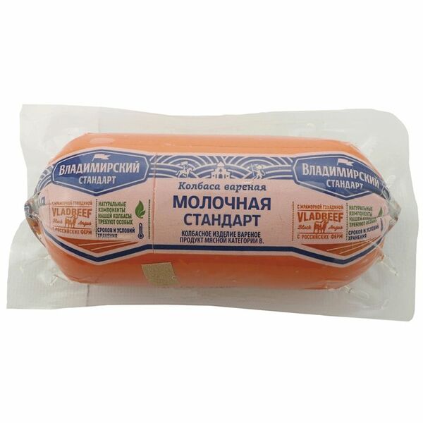 Колбаса Владимирский Стандарт Молочная стандарт вареная, 430 г