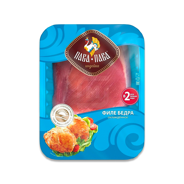 Филе бедра индейки Пава замороженное 800 г