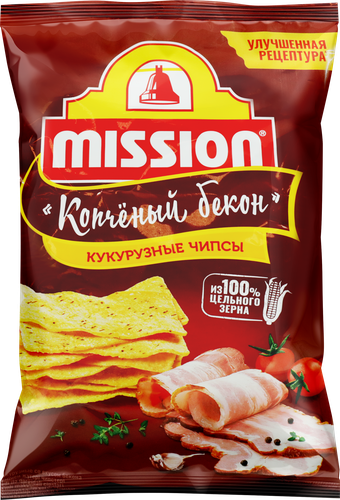 

Чипсы кукурузные Mission Копчёный бекон 150 г