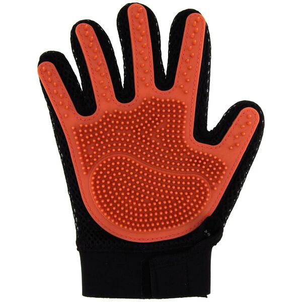 Перчатка силиконовая с шипами на руку малая (КРАСНАЯ) Zooone