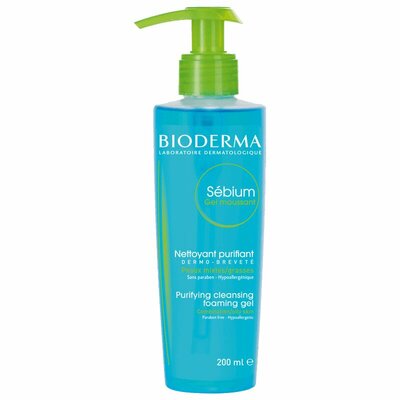 Гель - мусс для лица Bioderma Sebium 200 мл очищающий флакон с помпой