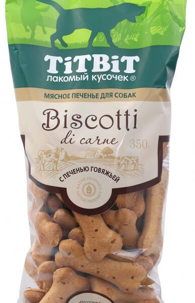 Лакомство для собак Titbit Печенье Бискотти с печенью говяжьей