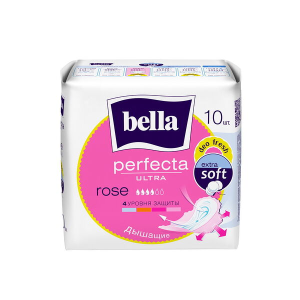 Прокладки впитывающ.женск гигиен.супертонкие Bella Perfecta ultra Rose deo fresh (бел.линия) 10 шт