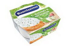 Крем творож.26% зелень с чесноком, 120г, Buonissimo, Главмолснаб