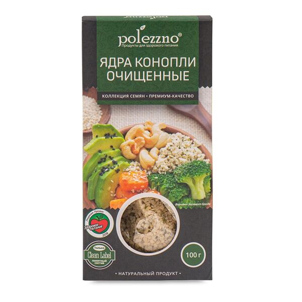 Ядра конопли Polezzno очищенные 