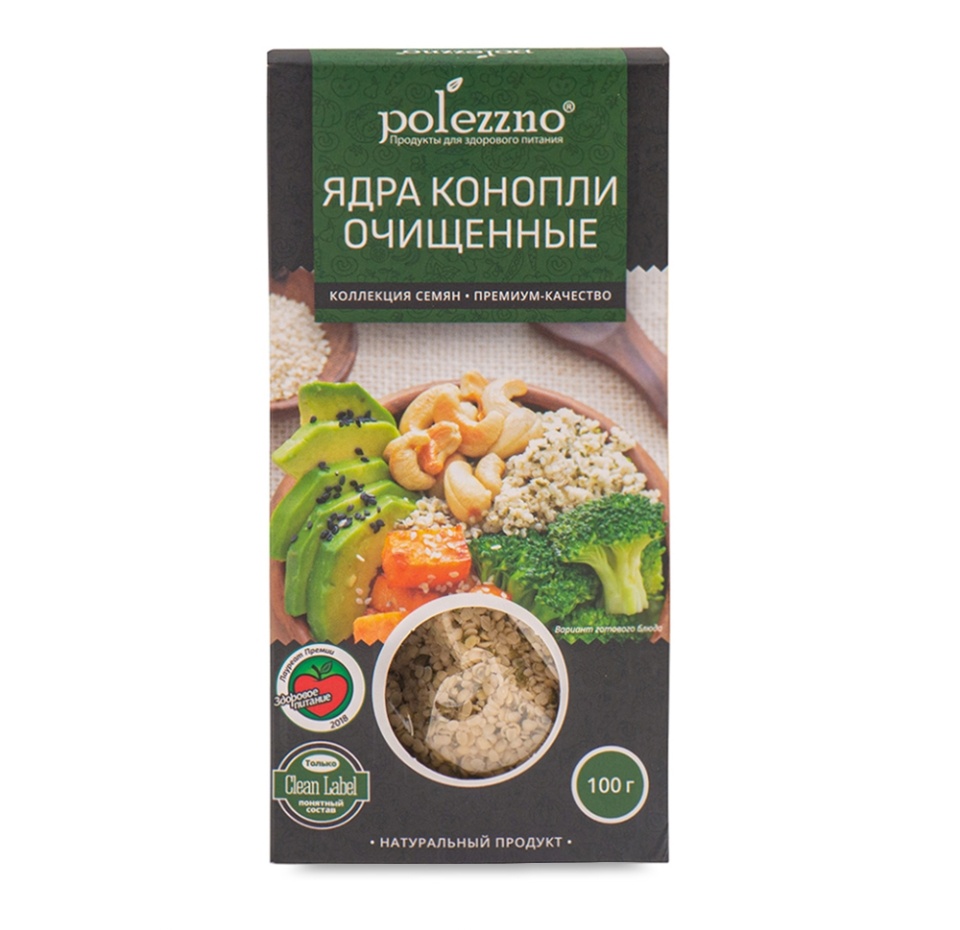 

Ядра конопли Polezzno очищенные