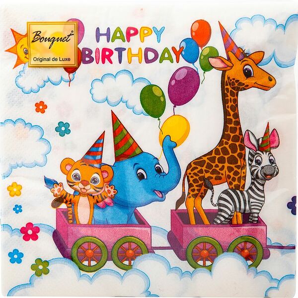 Салфетки бумажные Bouguet Original de Luxe 2 слоя 33x33см VPH311, 20шт