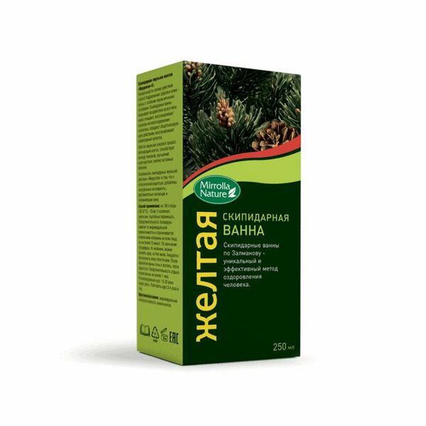 Эмульсия для ванн Mirrolla Скипидарная желтая 250 мл