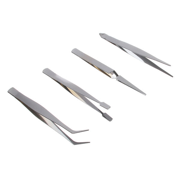 Рокот набор пинцетов, 4 пр., нержавеющая сталь