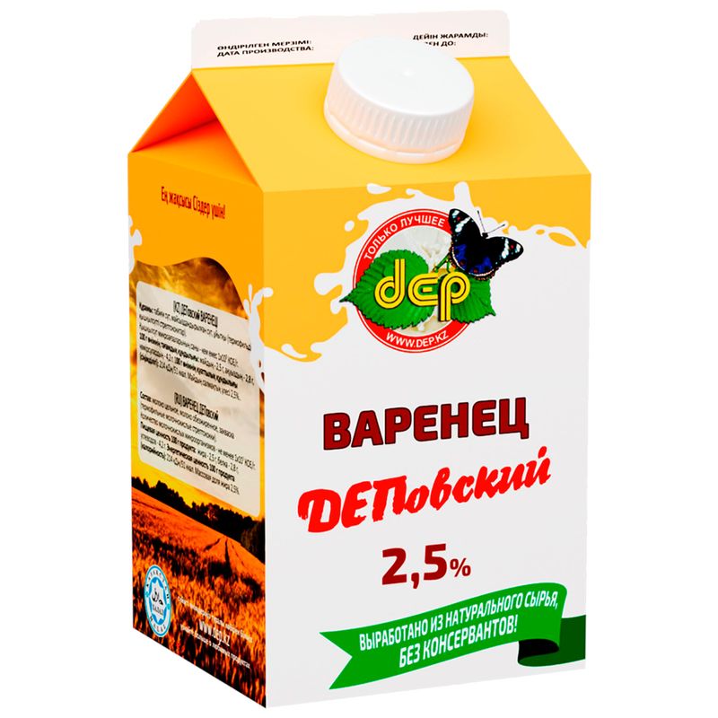 

Варенец ДЕПовское 2.5%, без змж, 500 г