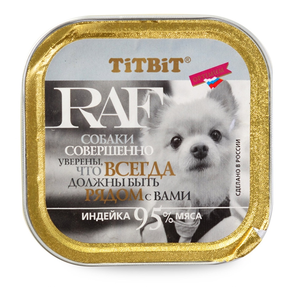 

Корм для собак Titbit RAF Индейка