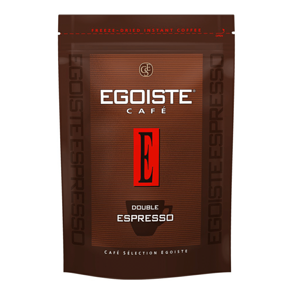 Кофе EGOISTE Double Espresso натуральный сублимированный растворимый 70г
