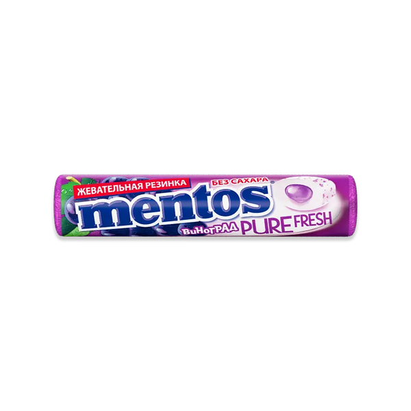 Резинка жевательная Mentos виноград 15.5 г