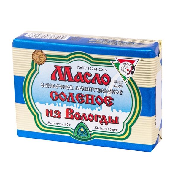 Масло сливочное Из Вологды Любительское 80% 180г
