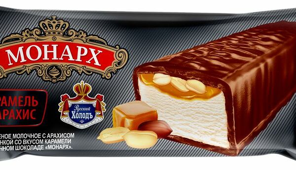 Мороженое Монарх батончик с карамелью и арахисом 50 г