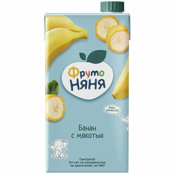 Нектар ФрутоНяня банановый с мякотью, 500мл