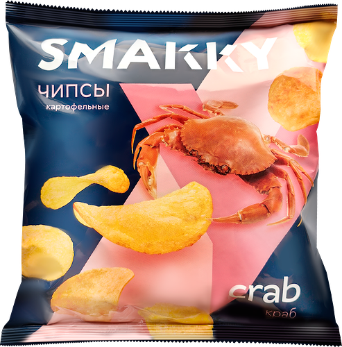 Чипсы картофельные SMAKKY со вкусом краба