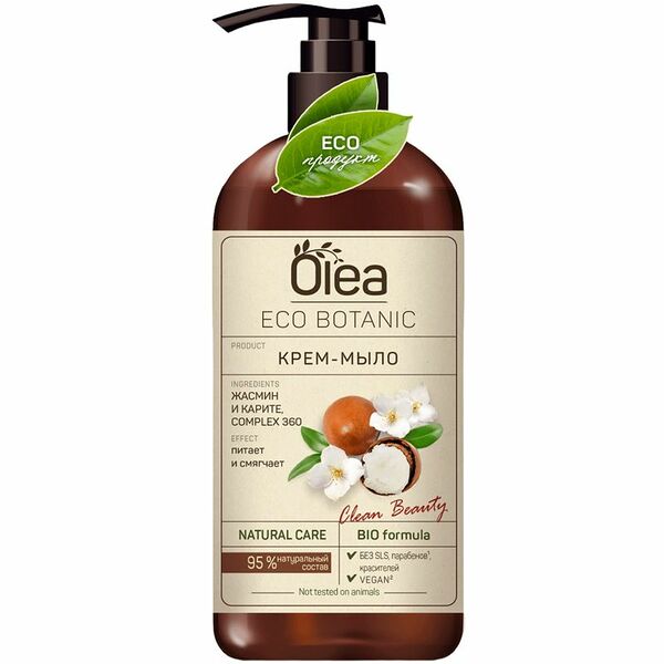 Крем-мыло Olea Eco Botanic Жасмин и карите 450 мл