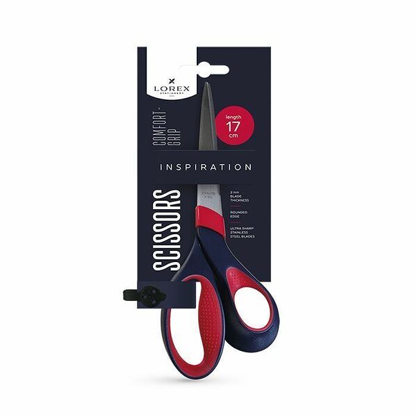 Ножницы LOREX COMFORT-GRIP INSPIRATION офисные 170 мм прорезин. эргоном. ручки ШТУЧНЫЙ LOREX