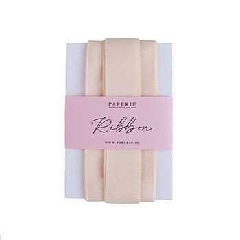 Лента репсовая Paperie Beige, Китай