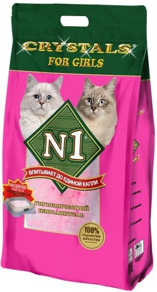 Наполнитель для кошачьего туалета №1 Crystals For Girls силикагелевый