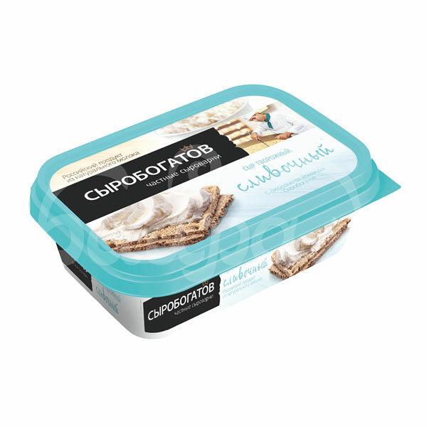 Сыр творожный Сыробогатов 65% 140гр Сливочный пл/ст