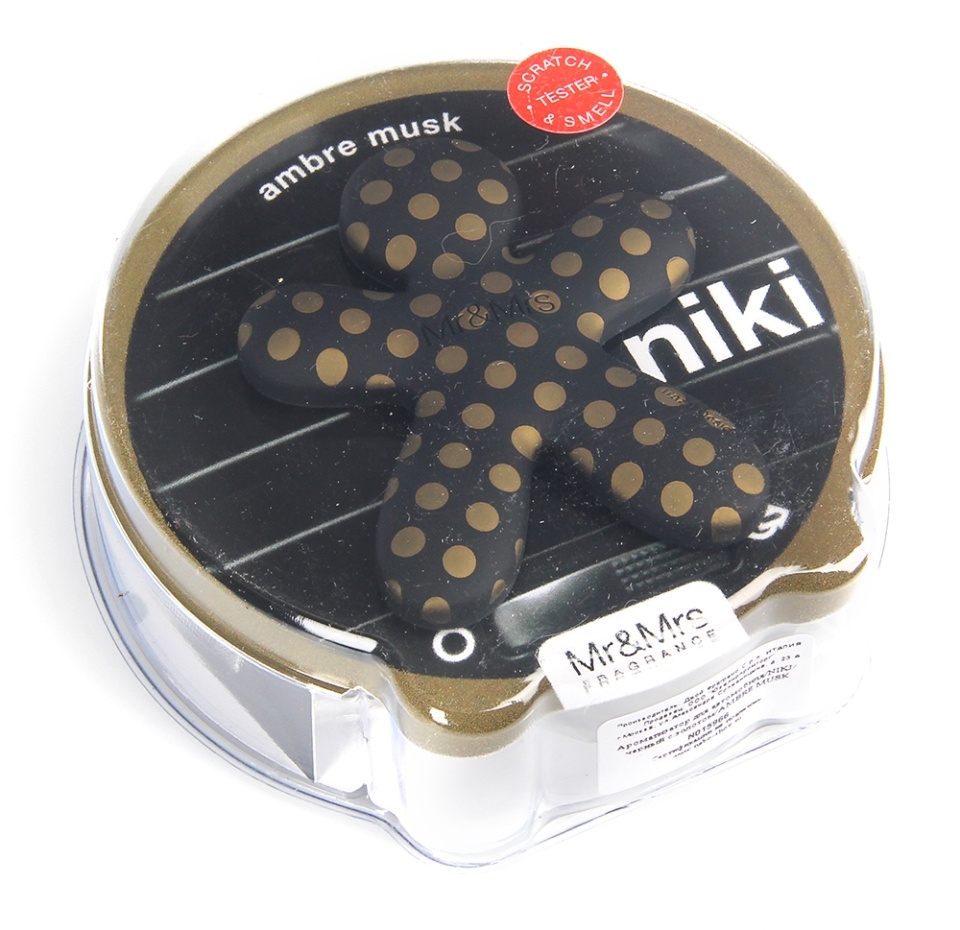 

Ароматизатор для автомобиля черный с золотом Mr&Mrs Fragrance NIKI, Италия