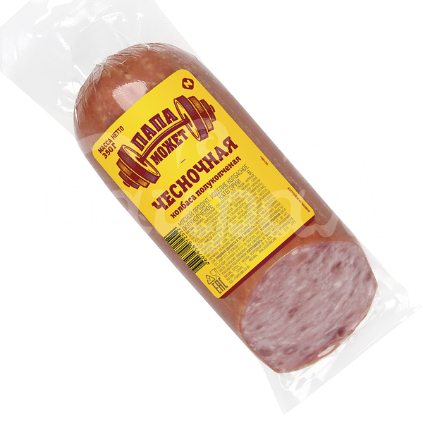 Колбаса Чесночная Папа Может 350гр п/к кат В cрез в/у