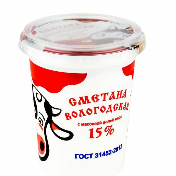 Сметана вологодская 15%