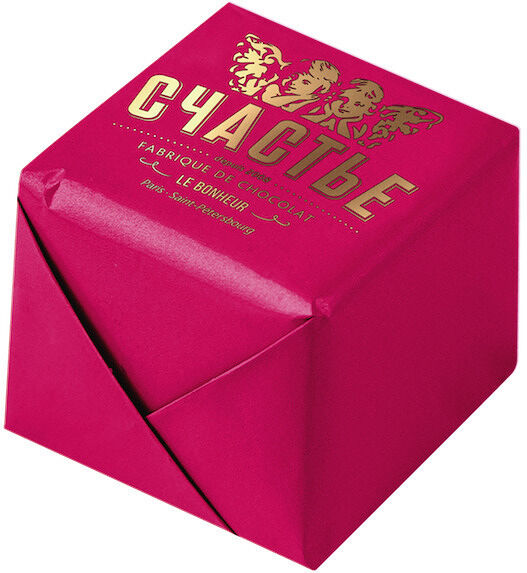 Конфета Счастье пралине вишня-миндальное печенье в темном шоколаде