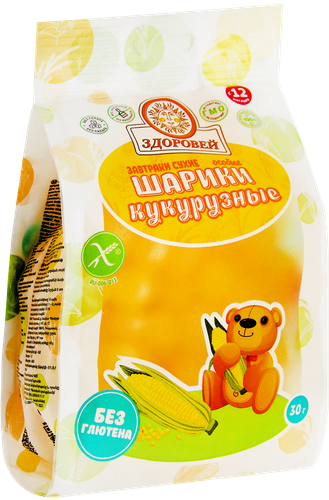 

Шарики кукурузные Здоровей Малыши + без глютена 30 г
