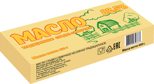 Масло сливочное Кубаньрус-молоко Традиционное 82.5% 450 г