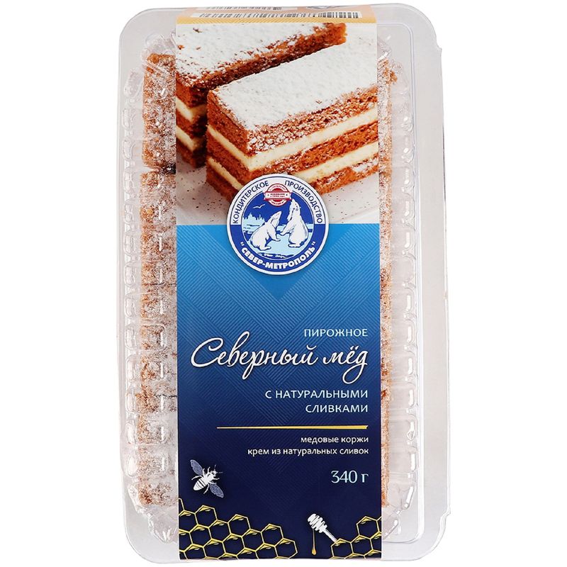 

Пирожное Север-Метрополь Северный мед 4x85 г
