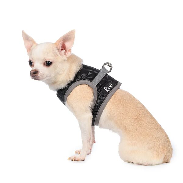 Шлейка со светоотражающей лентой XS черная