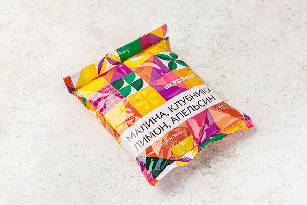 Карамель леденцовая Малина, клубника, лимон, апельсин 