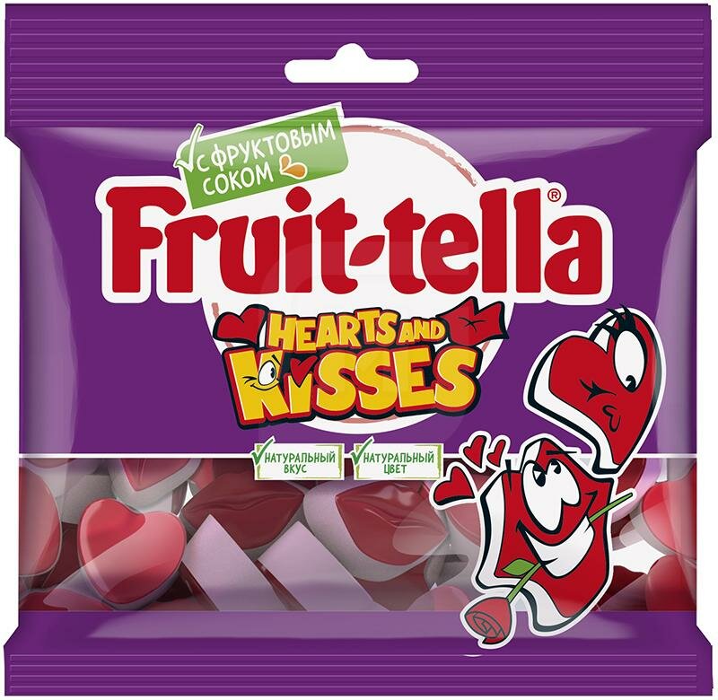 Купить Жевательный мармелад Fruittella Hearts and Kisses по низкой цене ...