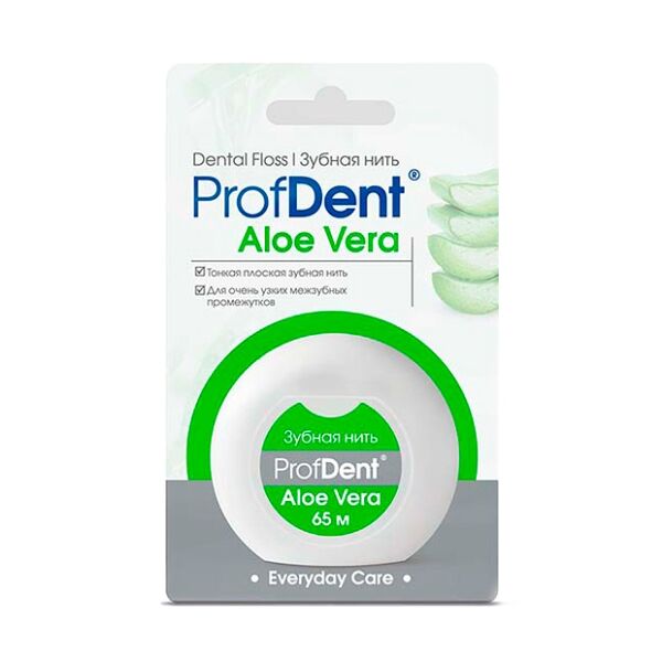 Зубная нить ProfDent Алоэ Вера 65 м