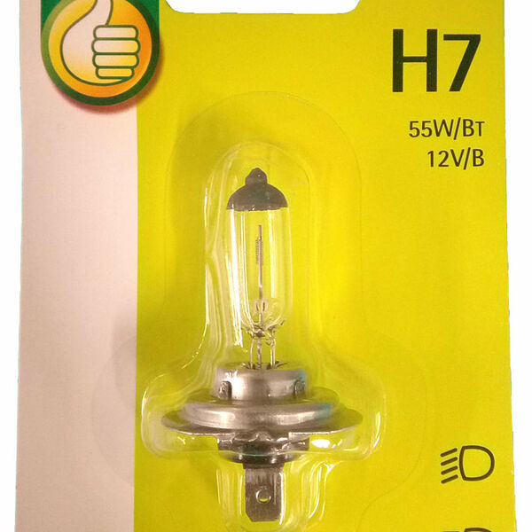Лампа автомобильная H7 55W 12В 1 шт ТМ Auchan (Ашан)