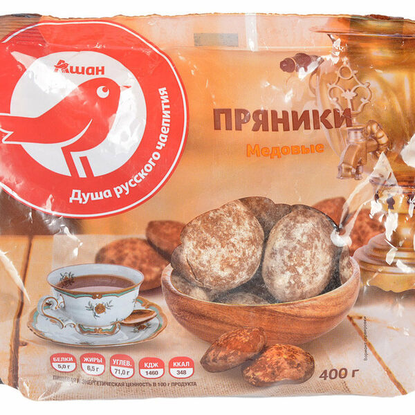 Пряники АШАН Красная птица медовые