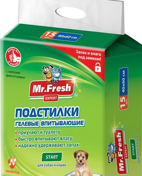 Подстилки Mr.Fresh гелевые впитывающие 12шт