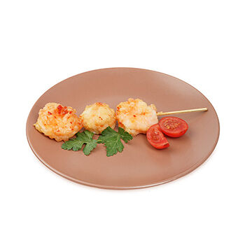 Креветка ваннамей и морской гребешок темпура в соусе свит-чили на шпажке, 1 шт