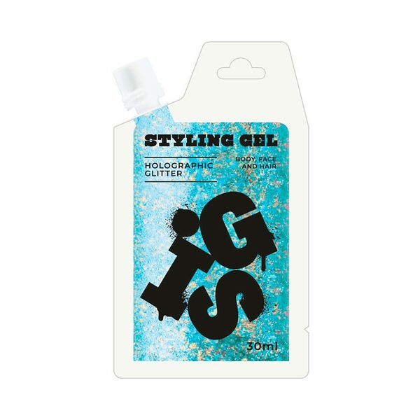 Глиттер-гель Gis для волос, лица и тела Blue 30 мл