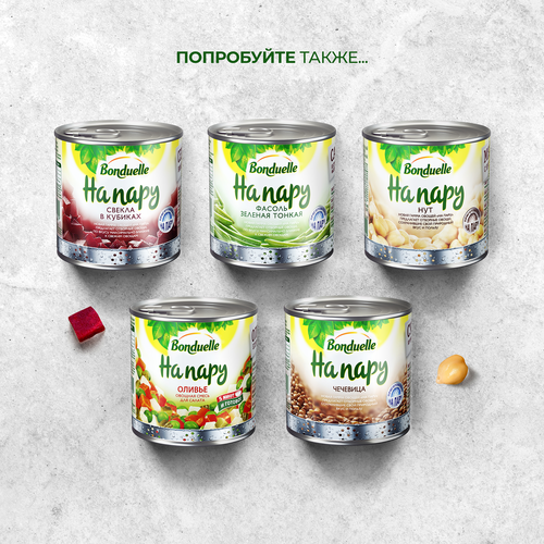 

Чечевица консервированная Bonduelle На пару, 310г