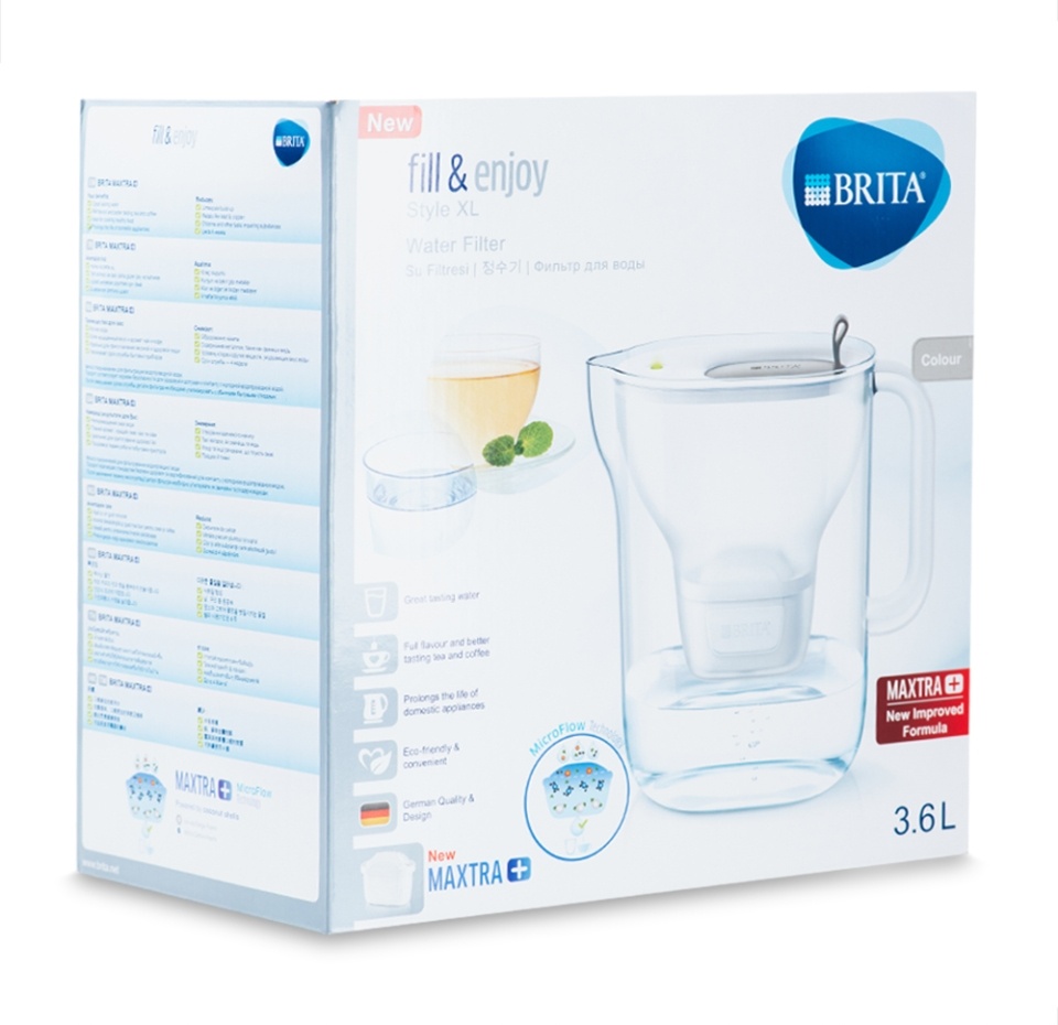 

Фильтр-кувшин Brita Style XL MX+ LED серый, 3.6 л, 1 шт