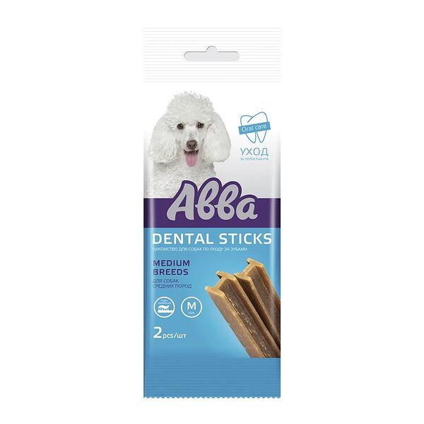 Dental sticks лакомство для собак средних пород Палочки Дентал M, 36г (2шт в упаковке)