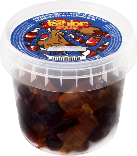 

Мармелад жевательный Fashion Fruit желейный в форме бутылочки 250 г